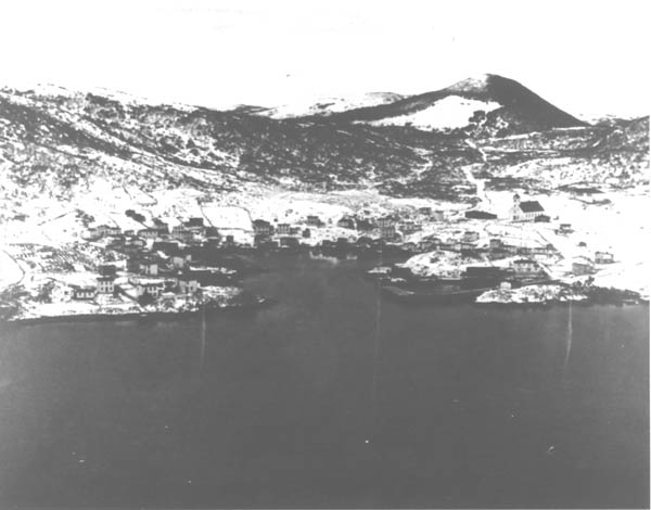 127: Red Island harbour in winter, from the air, looking West. (circa 1963)  [courtesy of Betty (Carroll) Spurvey]